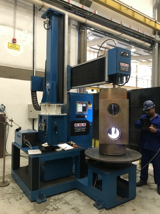 Incorpora&ccedil;&atilde;o de m&aacute;quina de cladding autom&aacute;tica para aporte de Inconel em pe&ccedil;as submarinas.